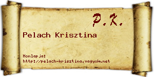 Pelach Krisztina névjegykártya